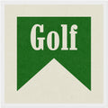 Framed Golf Banner Green Art Print