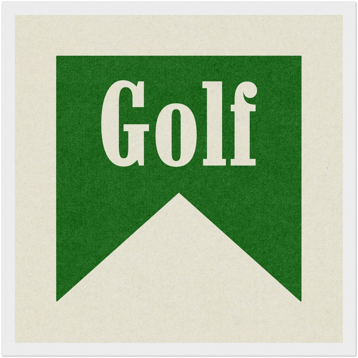 Framed Golf Banner Green Art Print