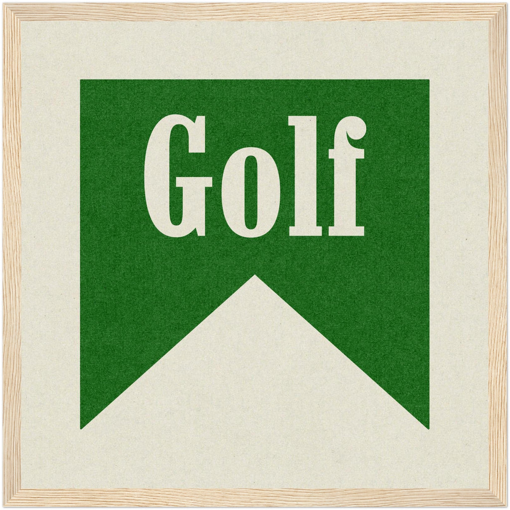 Framed Golf Banner Green Art Print