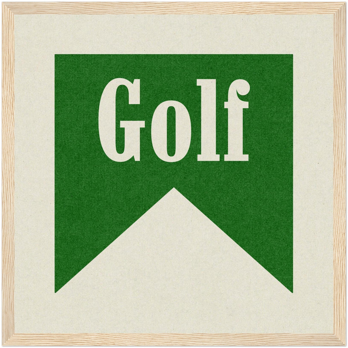 Framed Golf Banner Green Art Print