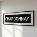 Framed Chardonnay Bus Scroll Sign