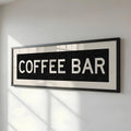 Framed Coffee Bar Bus Scroll Sign