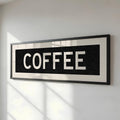 Framed Coffee Bus Scroll Sign