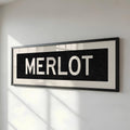 Framed Merlot Bus Scroll Sign