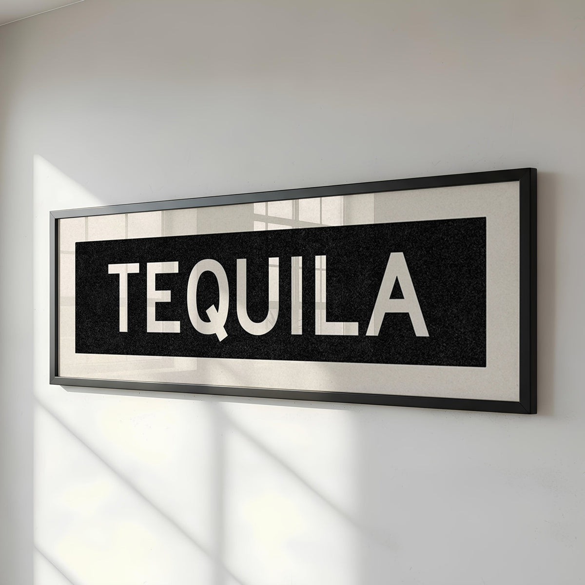 Framed Tequila Bus Scroll Sign