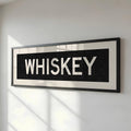 Framed Whiskey Bus Scroll Sign