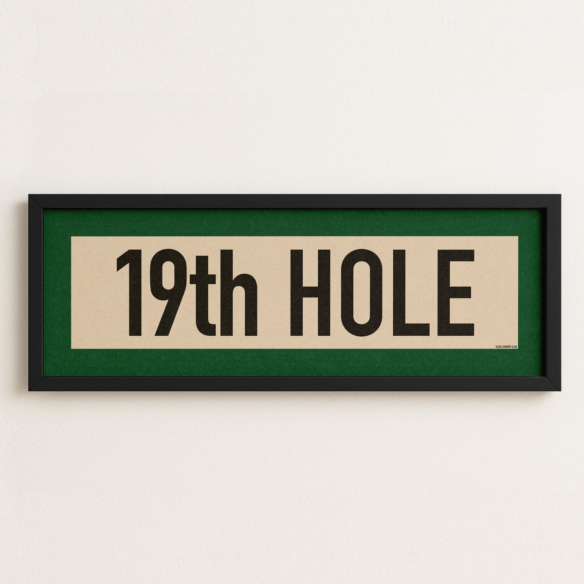 Framed 19th Hole Golf Art Scroll Print