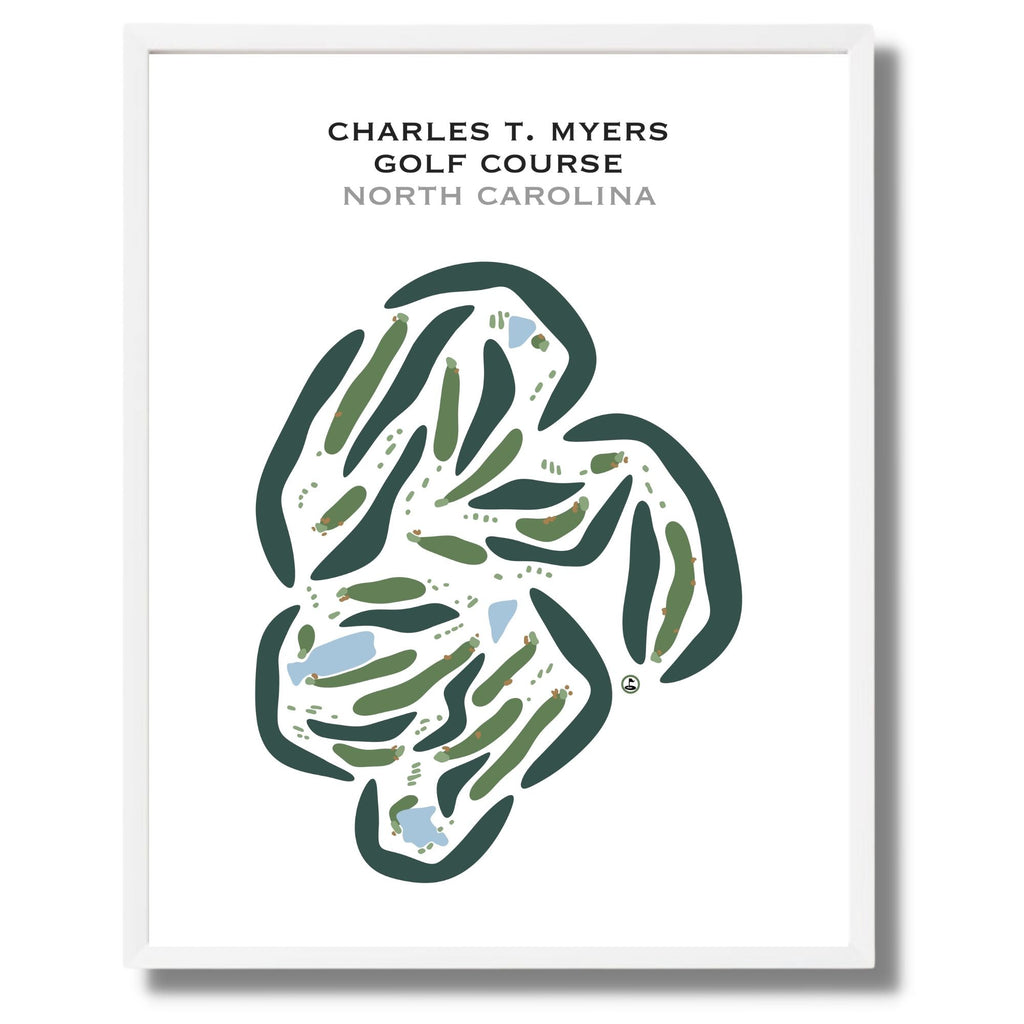 Charles T Myers Golf Course, North Carolina - Printed Golf Courses