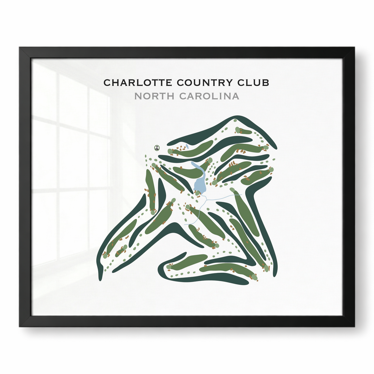 Charlotte Country Club, North Carolina - Printed Golf Courses