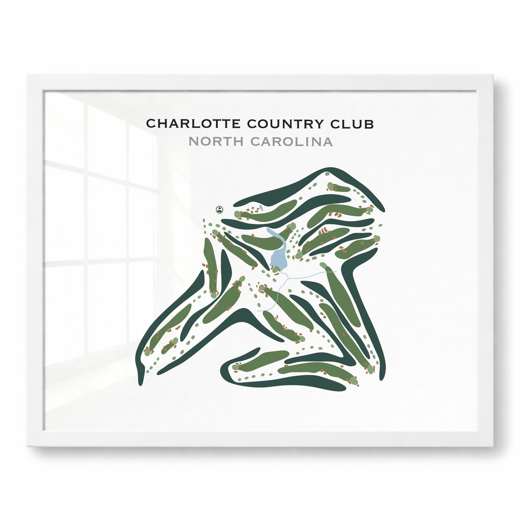 Charlotte Country Club, North Carolina - Printed Golf Courses