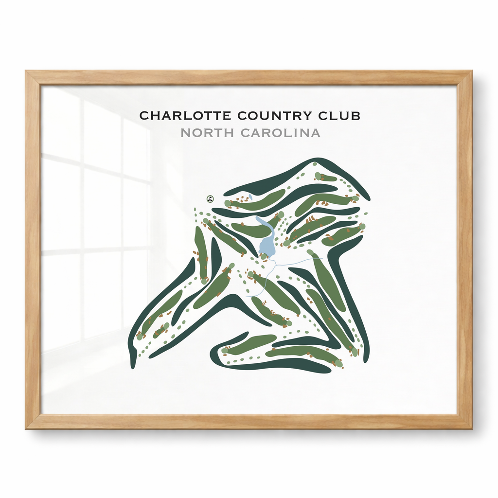 Charlotte Country Club, North Carolina - Printed Golf Courses