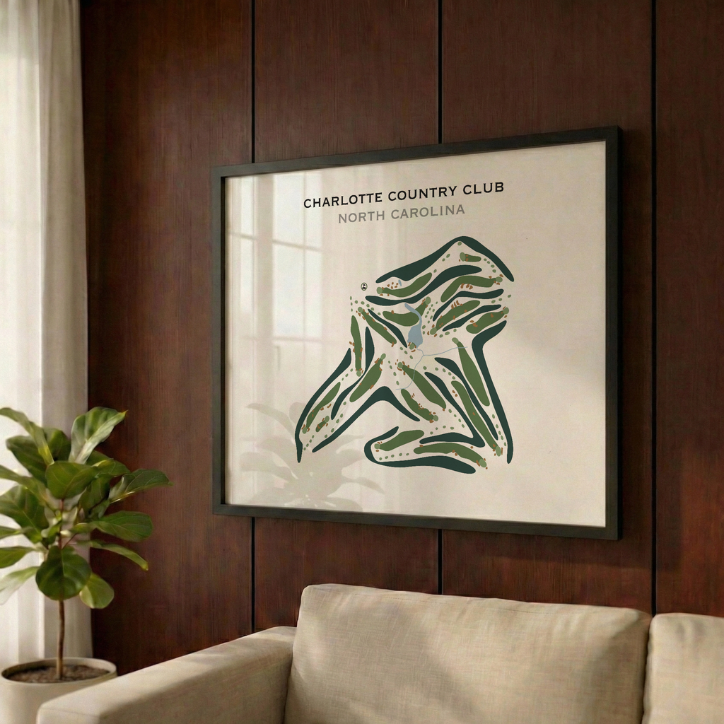 Charlotte Country Club, North Carolina - Printed Golf Courses