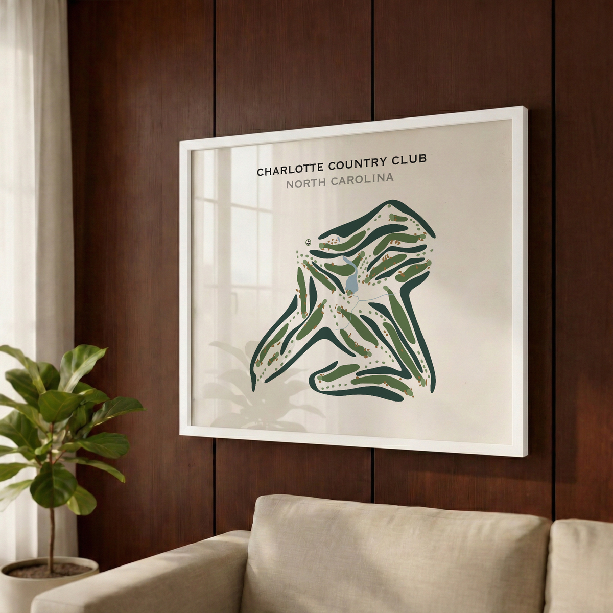 Charlotte Country Club, North Carolina - Printed Golf Courses