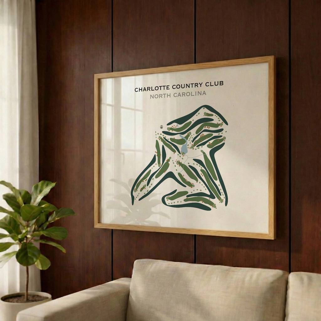 Charlotte Country Club, North Carolina - Printed Golf Courses