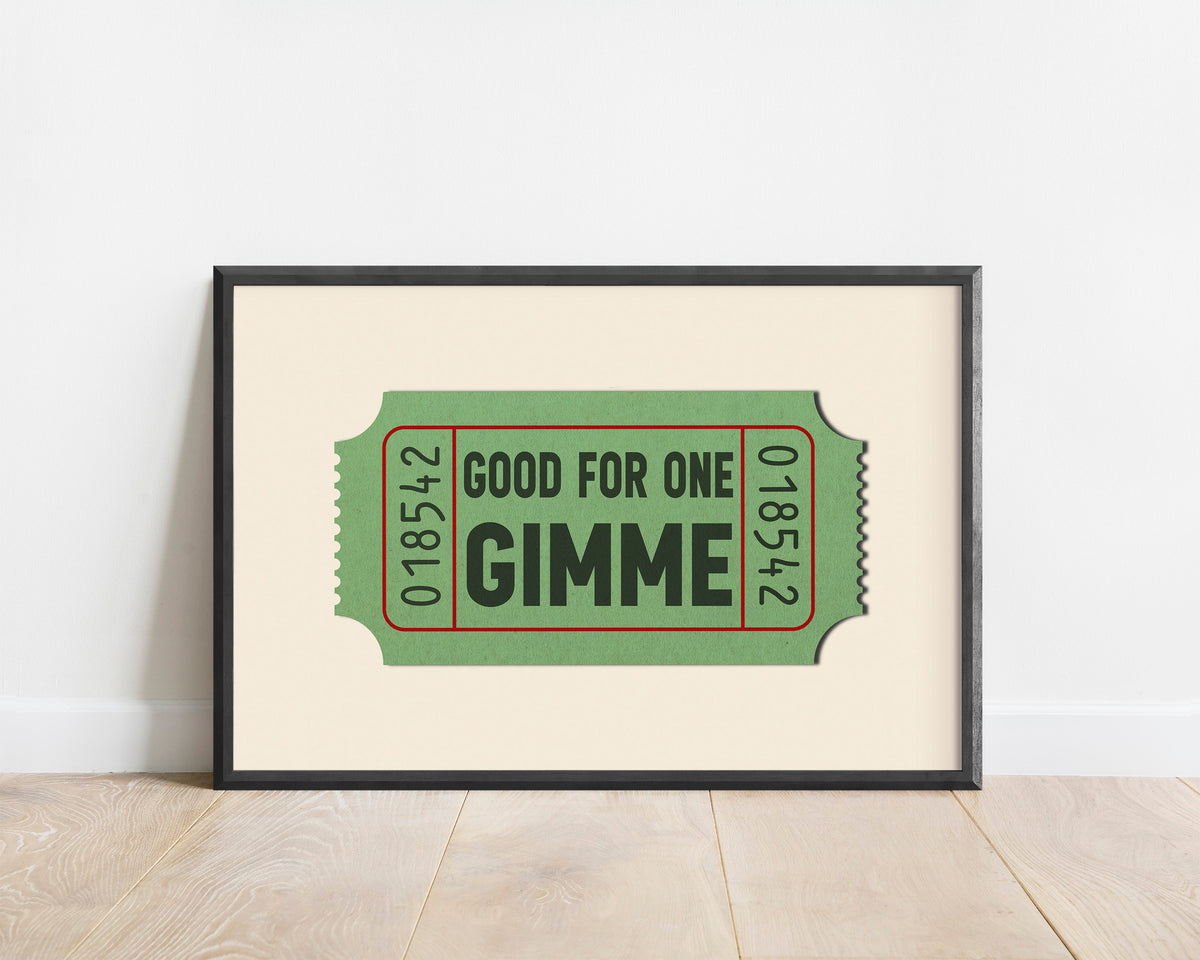 Good For One Gimee Golf Home Decor Art Print