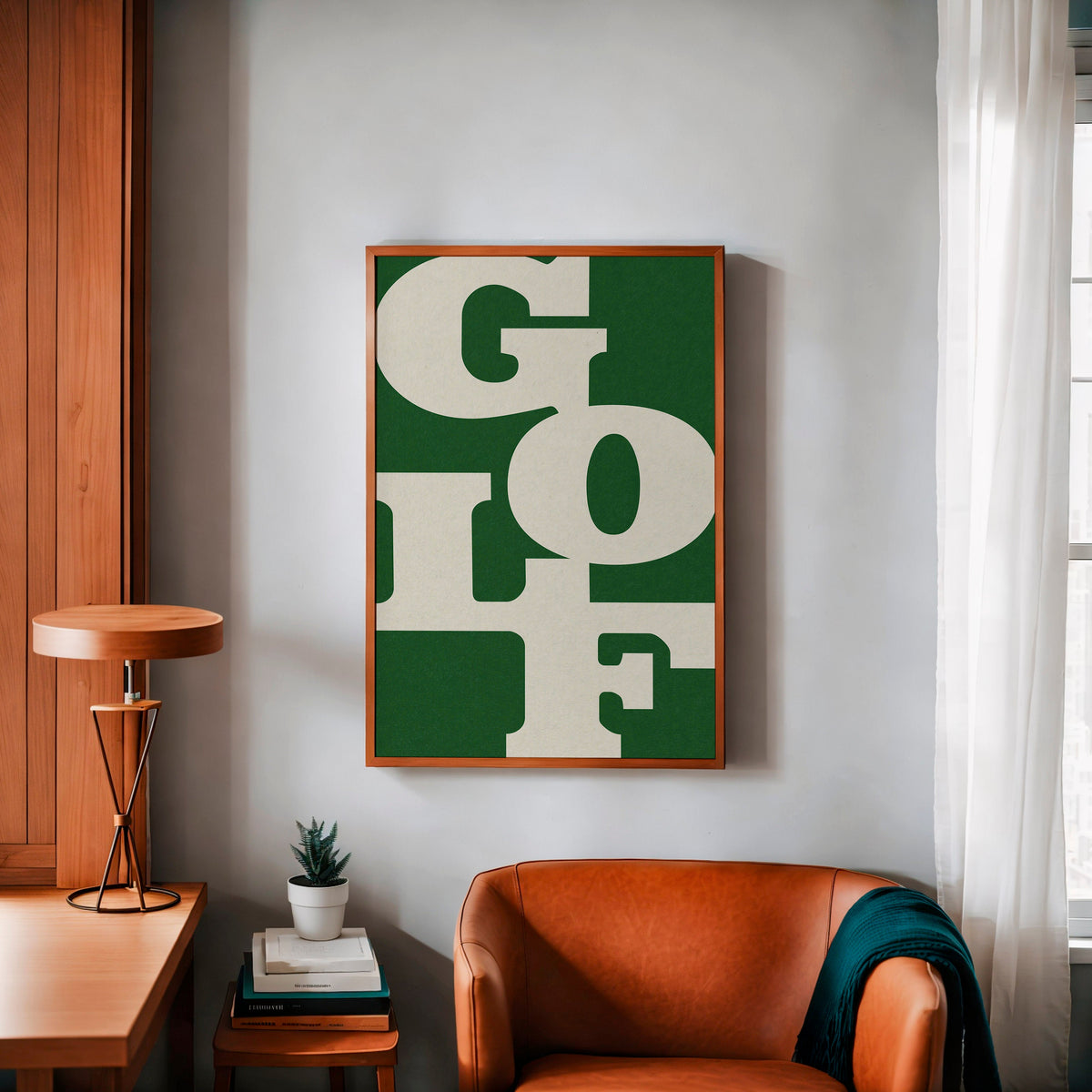 Golf Poster Typography Art Print For Golfers Green