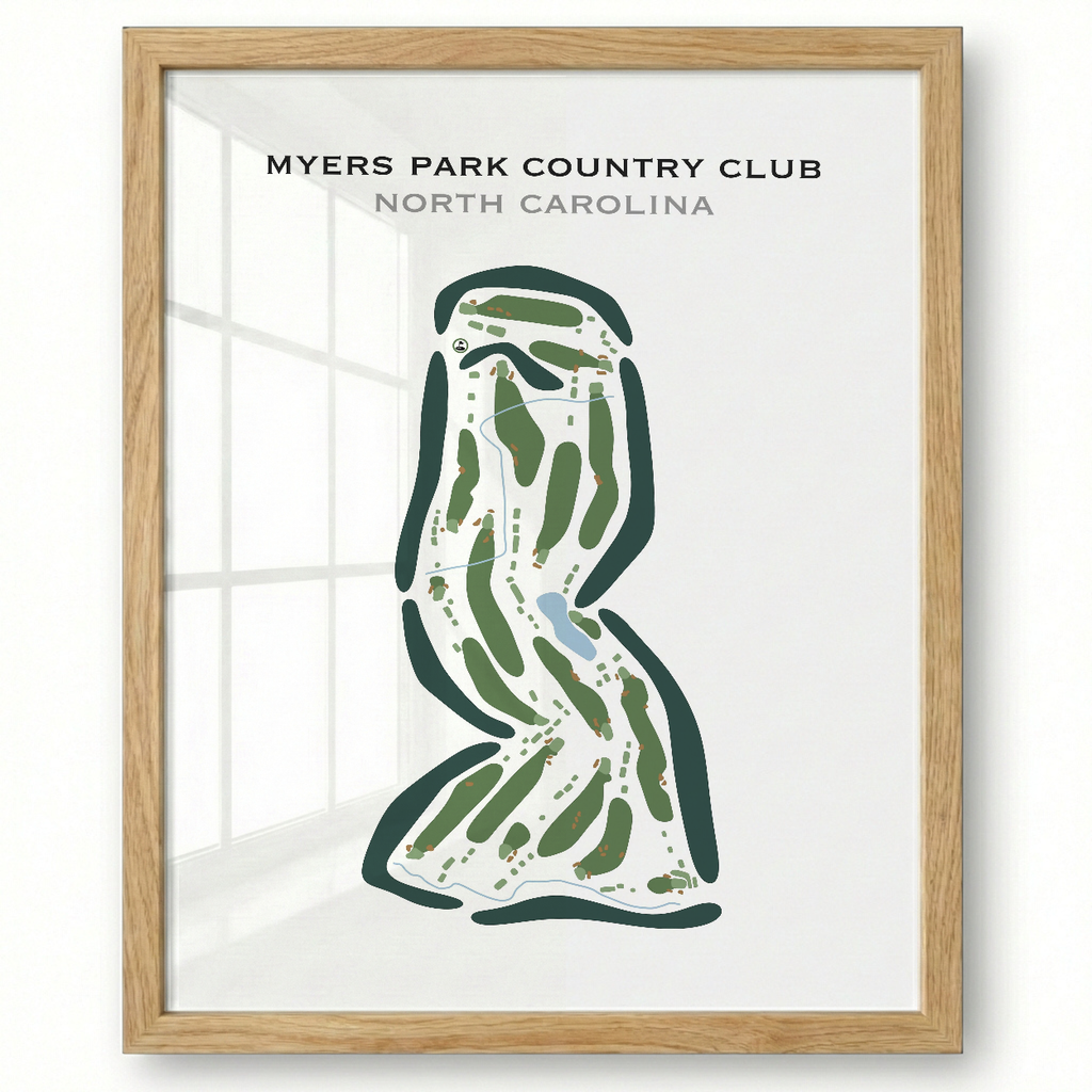 Myers Park Country Club, North Carolina - Printed Golf Courses