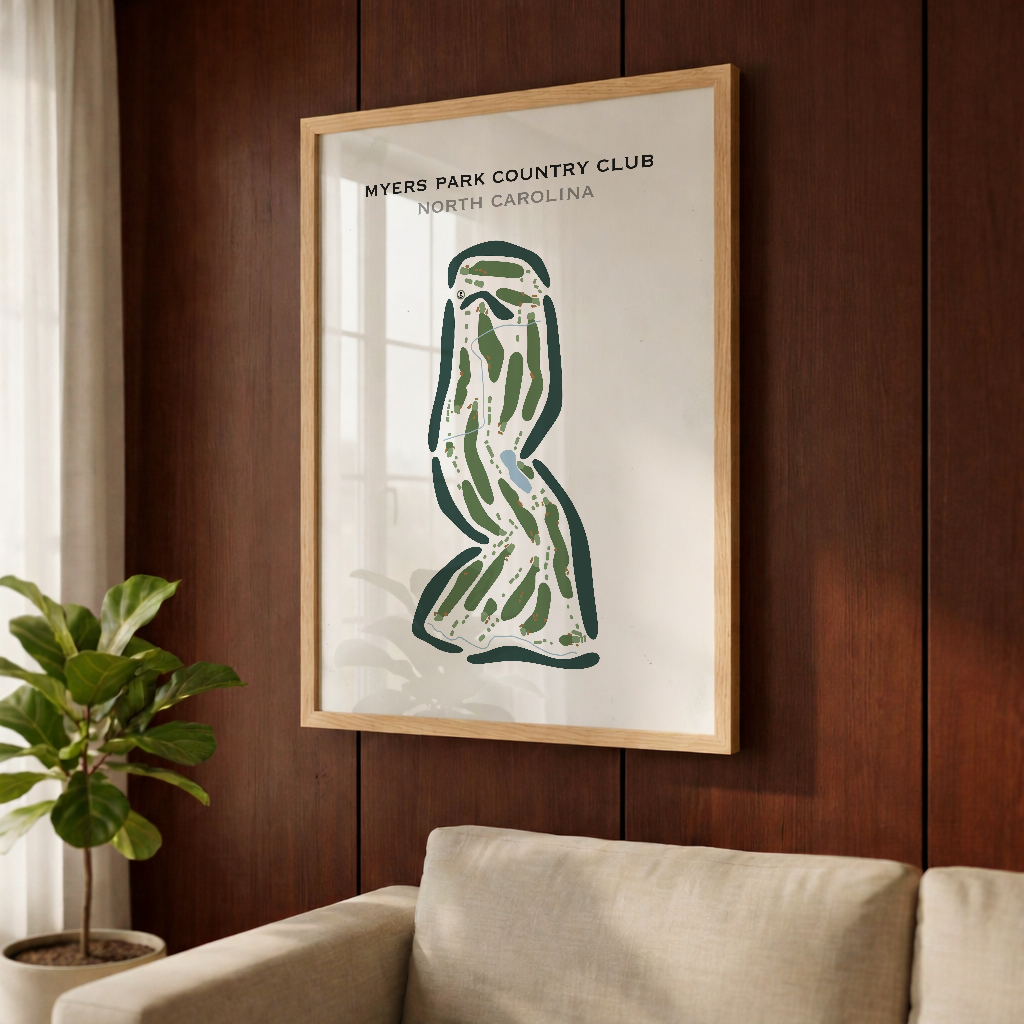 Myers Park Country Club, North Carolina - Printed Golf Courses
