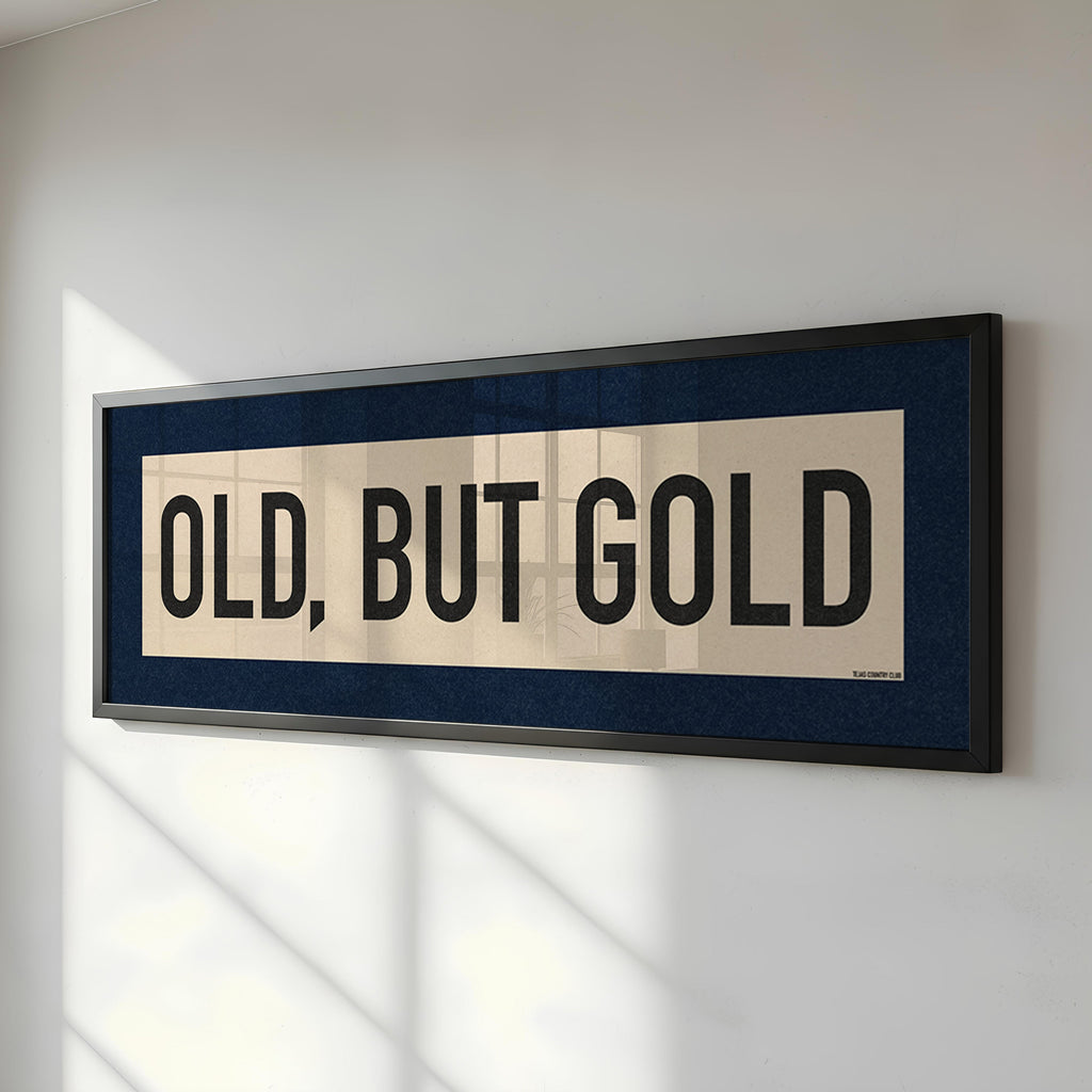 Framed Old, But Gold Pickleball Art Scroll Sign