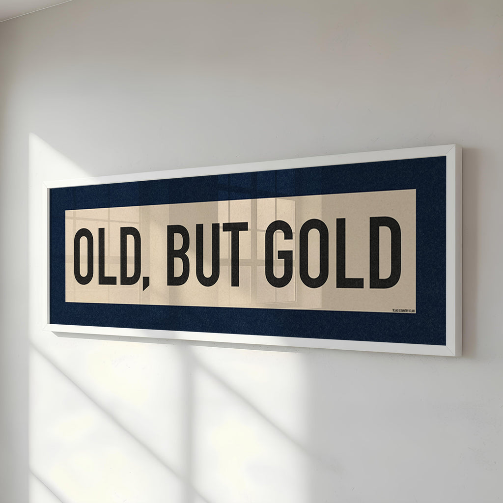 Framed Old, But Gold Pickleball Art Scroll Sign