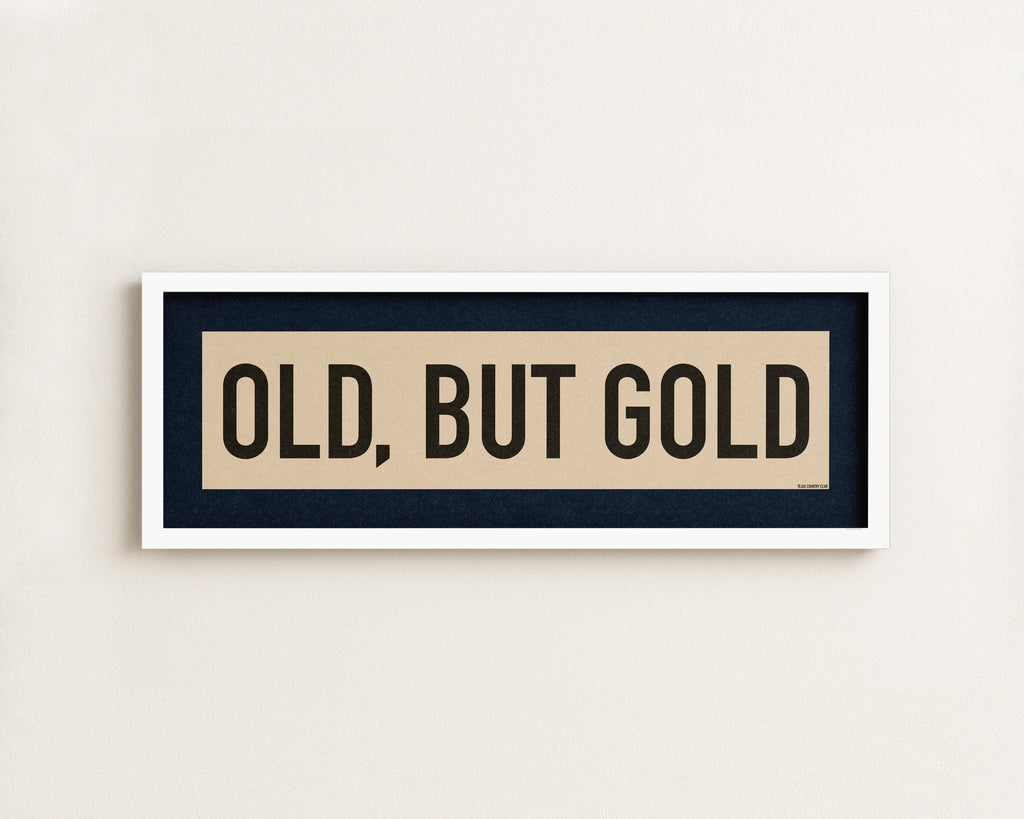Framed Old, But Gold Pickleball Art Scroll Sign