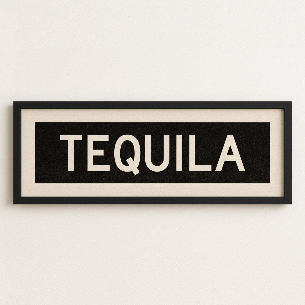 Framed Tequila Bus Scroll Sign