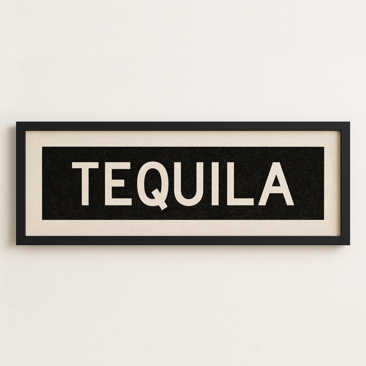 Framed Tequila Bus Scroll Sign