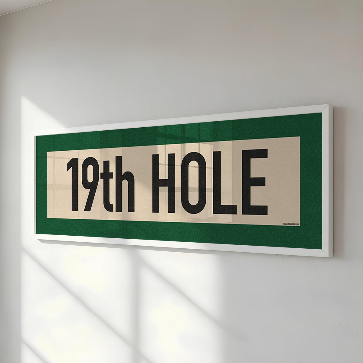 Framed 19th Hole Golf Art Scroll Print